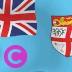 Fidschi-Landesflagge Elgato Streamdeck und Loupedeck animierte GIF-Symbole als Hintergrund für die Tastenschaltfläche